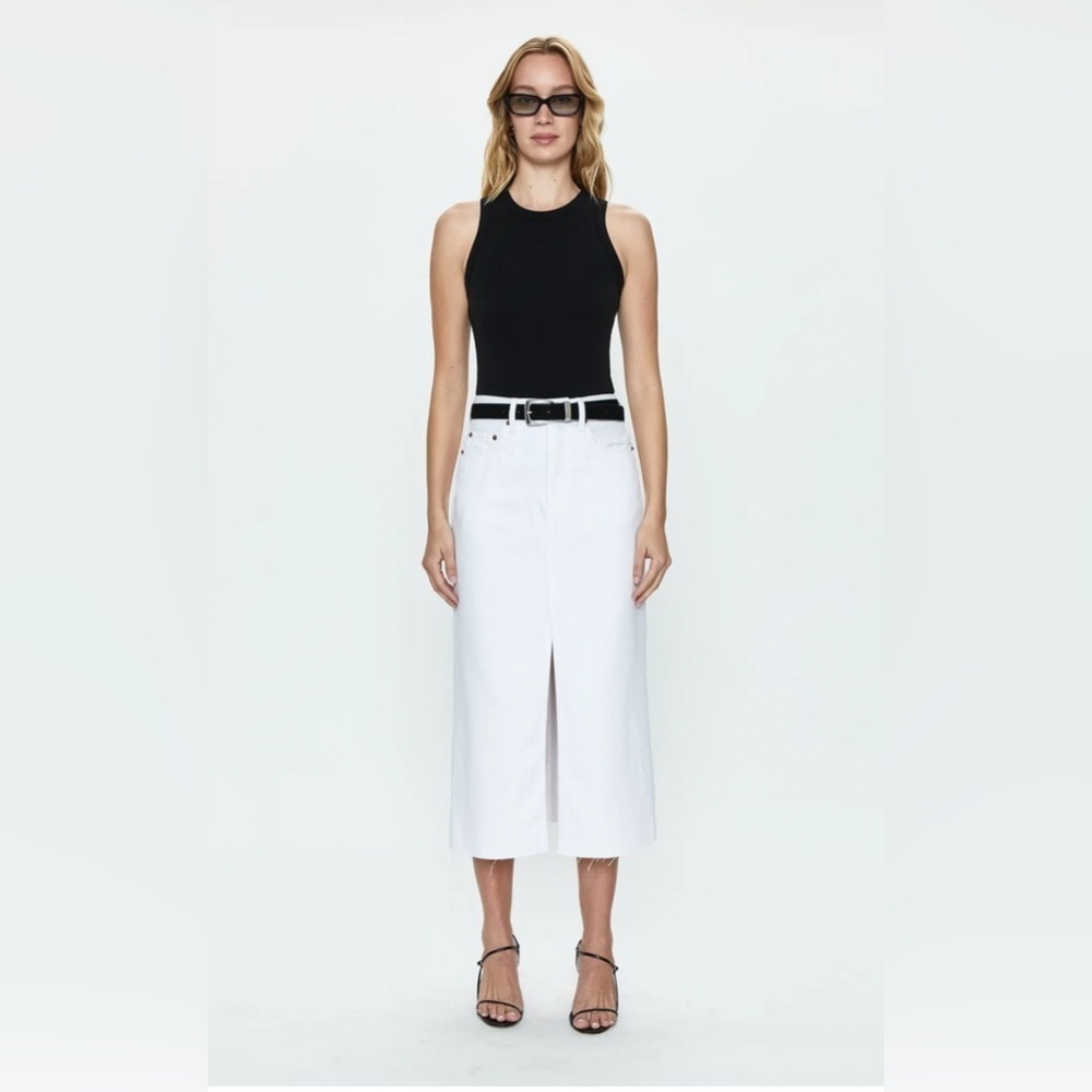 Pistola Alice White High Rise Midi denim Skirt – Size 26